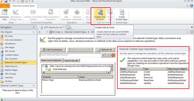 create list and form